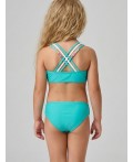 Купальный костюм трикотажный для девочек white, pink, turquoise