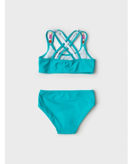 Купальный костюм трикотажный для девочек white, pink, turquoise