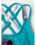 Купальный костюм трикотажный для девочек white, pink, turquoise
