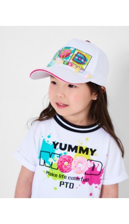 Кепка текстильная для девочек white