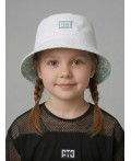 Панама текстильная для девочек white, light green