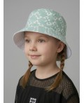 Панама текстильная для девочек white, light green