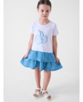 Платье трикотажное для девочек white, blue