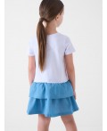 Платье трикотажное для девочек white, blue