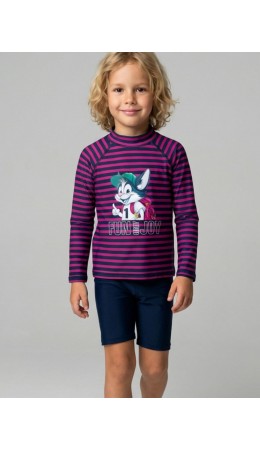 Плавательный костюм трикотажный для мальчиков dark blue, crimson