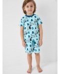 Пижама трикотажная для мальчиков blue, dark green, double black