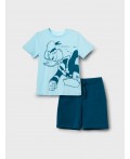 Пижама текстильная для мальчиков light blue, dark green