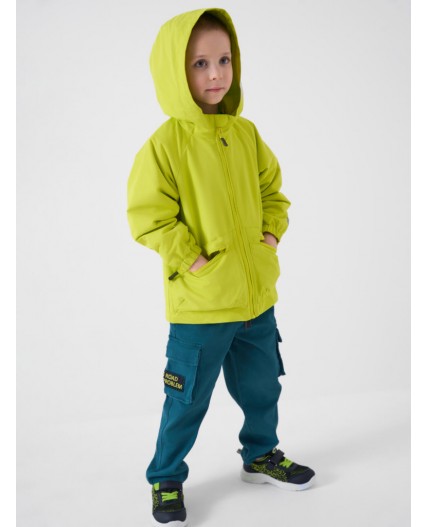 Куртка текстильная с полиуретановым покрытием для девочек (ветровка) light green