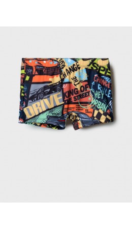 Плавки-шорты трикотажные для мальчиков, средней длины multicolor