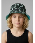 Панама текстильная для мальчиков light green, double black