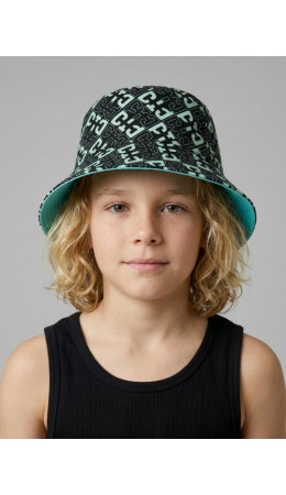 Панама текстильная для мальчиков light green, double black