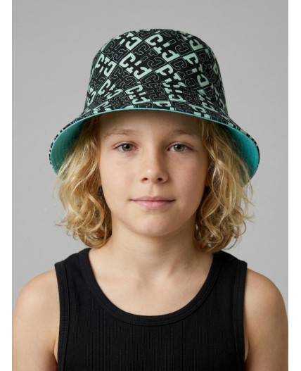 Панама текстильная для мальчиков light green, double black