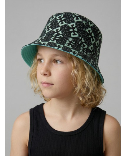Панама текстильная для мальчиков light green, double black