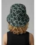 Панама текстильная для мальчиков light green, double black