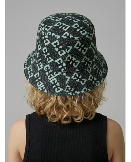 Панама текстильная для мальчиков light green, double black