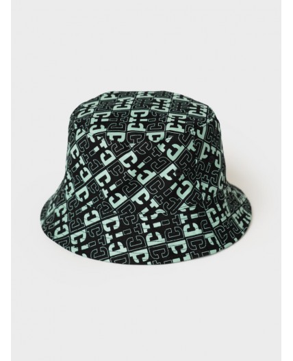 Панама текстильная для мальчиков light green, double black