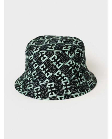 Панама текстильная для мальчиков light green, double black