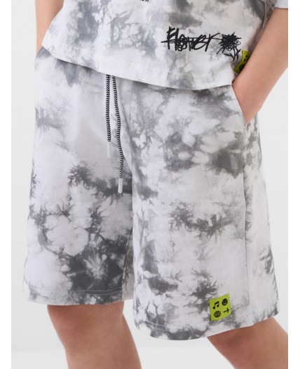 Шорты трикотажные для девочек white, grey