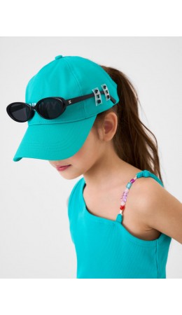 Кепка текстильная для девочек turquoise