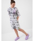Фуфайка трикотажная для девочек (футболка) white, grey