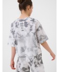 Фуфайка трикотажная для девочек (футболка) white, grey