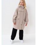 Плащ текстильный с полиуретановым покрытием для девочек beige