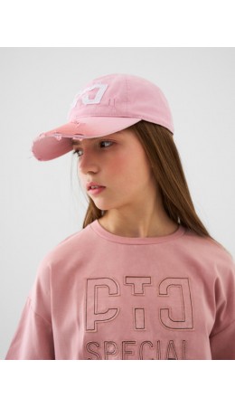 Кепка текстильная для девочек pale pink