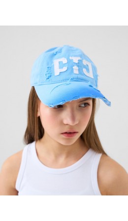 Кепка текстильная для девочек light blue