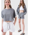 Шорты трикотажные для девочек, 2 шт в комплекте white, grey