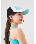 Кепка текстильная для девочек white, black, light blue