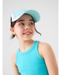 Кепка текстильная для девочек white, black, light blue