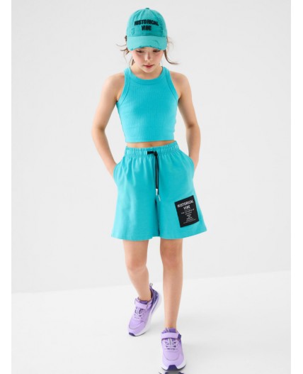 Кепка текстильная для девочек light blue