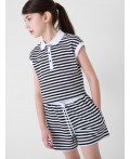 Шорты трикотажные для девочек white, dark grеy
