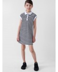Платье трикотажное для девочек white, dark grеy