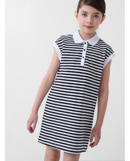 Платье трикотажное для девочек white, dark grеy