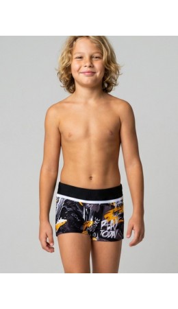 Плавки-шорты трикотажные для мальчиков, средней длины multicolor