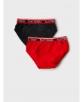 Трусы трикотажные для мальчиков - брифы, 2 шт в комплекте red, black
