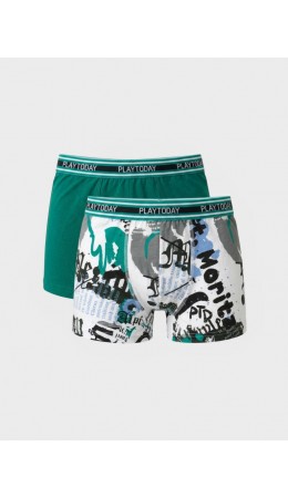 Трусы трикотажные для мальчиков - боксеры, 2 шт в комплекте multicolor