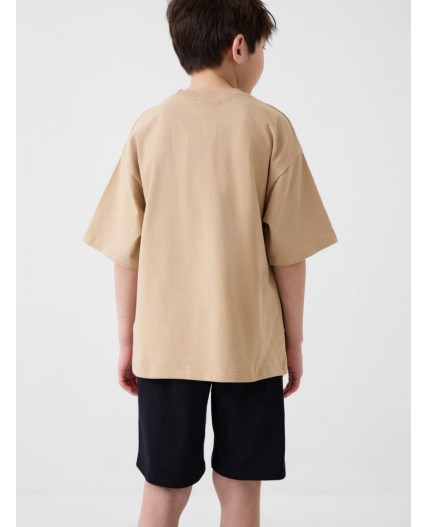 Пижама трикотажная для мальчиков beige, double black
