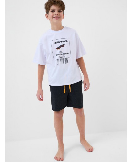 Пижама трикотажная для мальчиков white, black