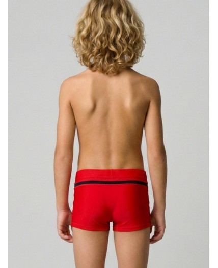 Плавки-шорты трикотажные для мальчиков, короткие black, red