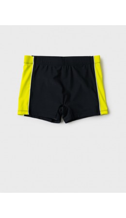 Плавки-шорты трикотажные для мальчиков, средней длины black, light green
