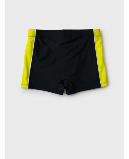 Плавки-шорты трикотажные для мальчиков, средней длины black, light green