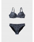 Купальный костюм трикотажный для женщин black, grey