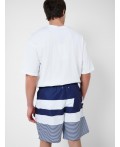 Шорты текстильные плавательные для мужчин, средней длины white, dark blue