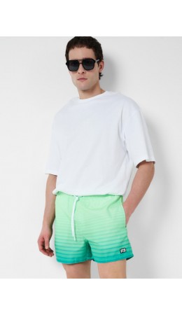 Шорты текстильные плавательные для мужчин, длинные white, light green