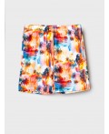 Шорты текстильные плавательные для мужчин, длинные white, orange