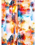 Шорты текстильные плавательные для мужчин, длинные white, orange