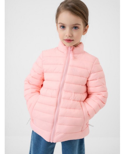 Куртка текстильная с полиуретановым покрытием для девочек pale pink