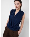 Топ трикотажный для женщин dark blue